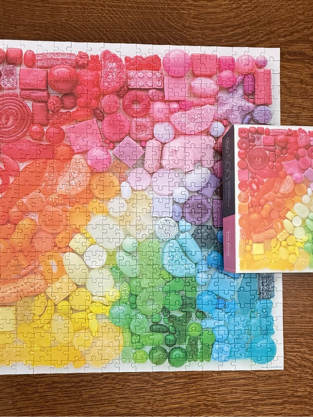 Genuine Fred Sugar Spectrum 500 Piece Puzzle Complete Emily Blincoe